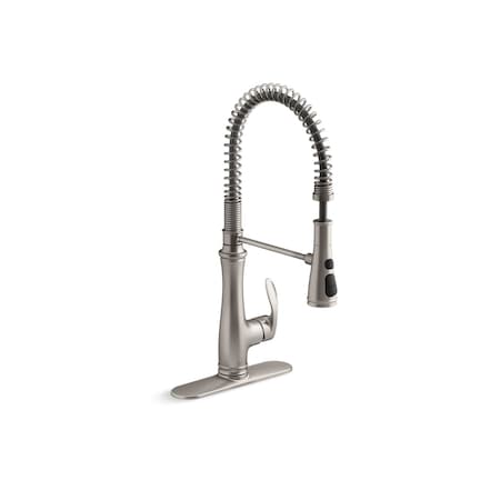 Kohler 8 in, 0 in Mount, 1 Hole Kitchen Faucet 29106-VS